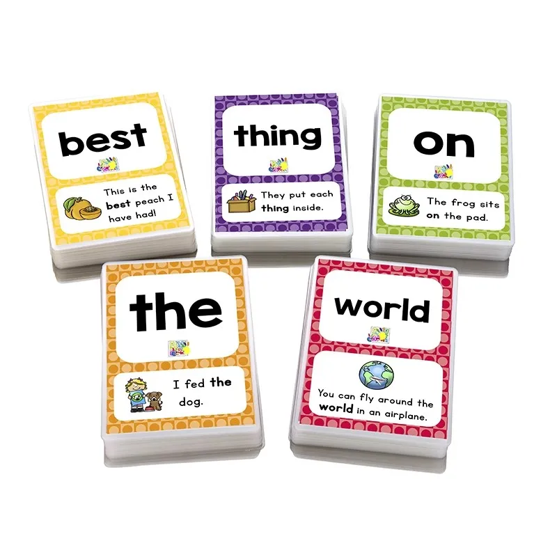 285PCS Sight Word Primary School English Word Card Early Learning Flash Cards for Children English Teacher Teaching Aids