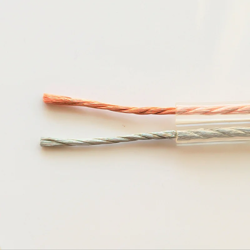 10m-100m Gold And Silver Audio Line 300 Copper Core Double Color Line Applicable Audio Power Line Speaker Line D4