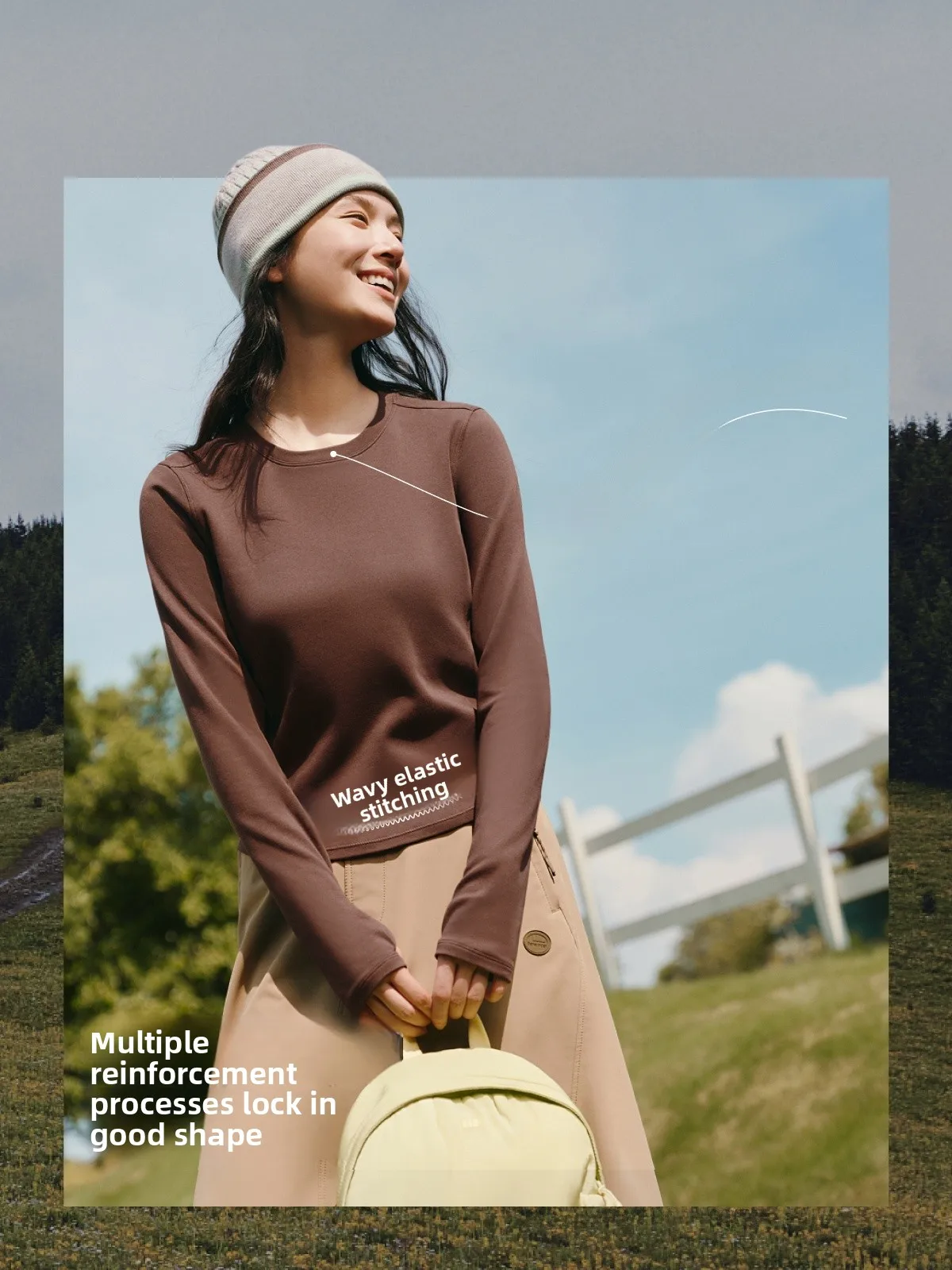 

Slim Fit Long Sve T-irt Spor round Ne Women's Casual Cotton Blend Breathable Base Layer irt for Autumn