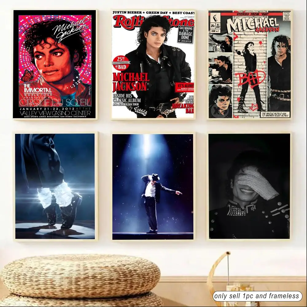 M-Michael SINGER Jackson Poster Sticky Poster Home Office Wall Bedroom Living Room Kitchen Decoration Painting