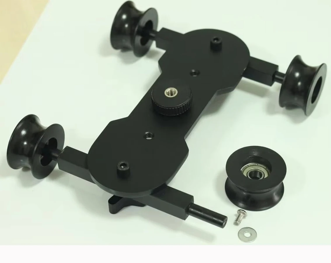 Kit de chariot compact de table pour caméra vidéo DSLR, bricolage, roue à rainure en U, trépied 5D II 5DIII 5D 7