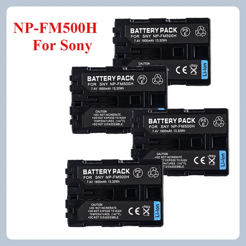 7.4V 1800mAh NP-FM500H Battery for Sony Alpha A58 A57 A65 A77 A99 A900 A700 A580 A560 A550