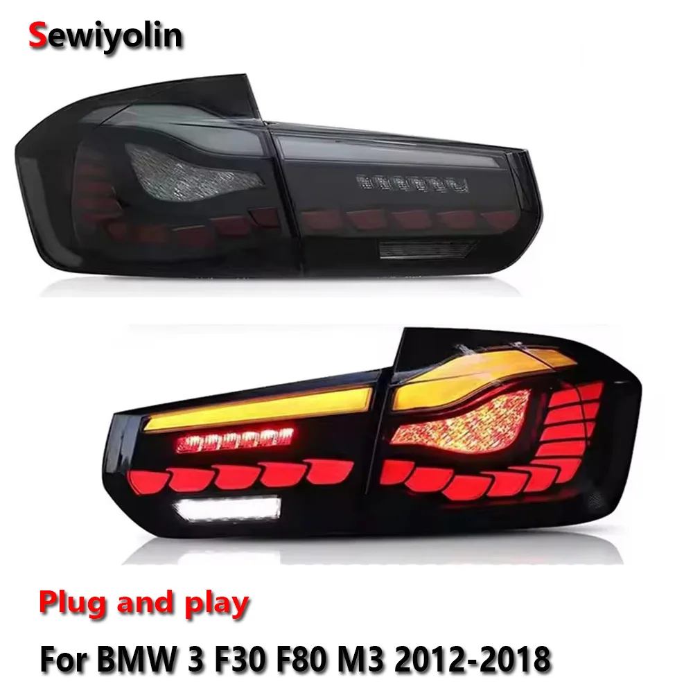 

Автомобильные светодиодные задние фонари, аксессуары для BMW 3 F30 F80 M3 2012-2018, автоматический задний противотуманный фонарь DRL, стоп-сигнал поворота Plug and Play