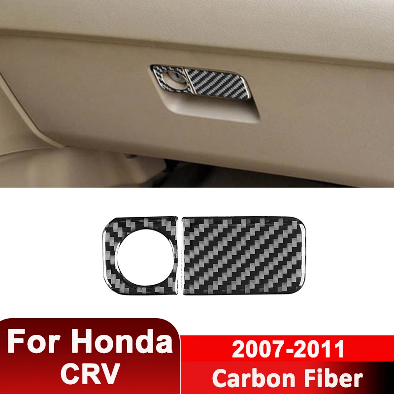 

For Honda CRV 2007-2011 Carbon Fiber Car Co-Pilot Storage Box Switch Panel Trim Cover Decorative Sticker Interior Accessories