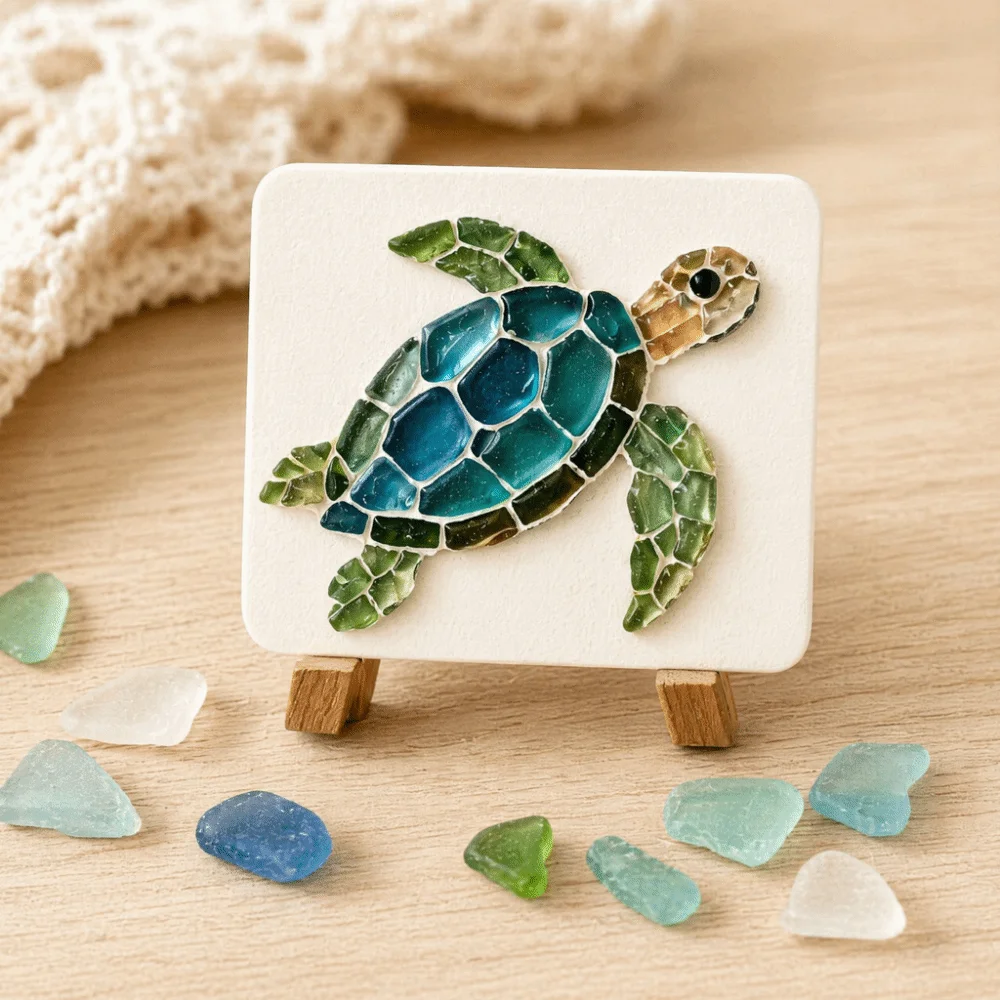 Glass Tiles Mosaic Kit DIY Beginner Friendly Glass Art Material Glass Mosaic Kit Mosaic Craft Supply DIY Glass Craft