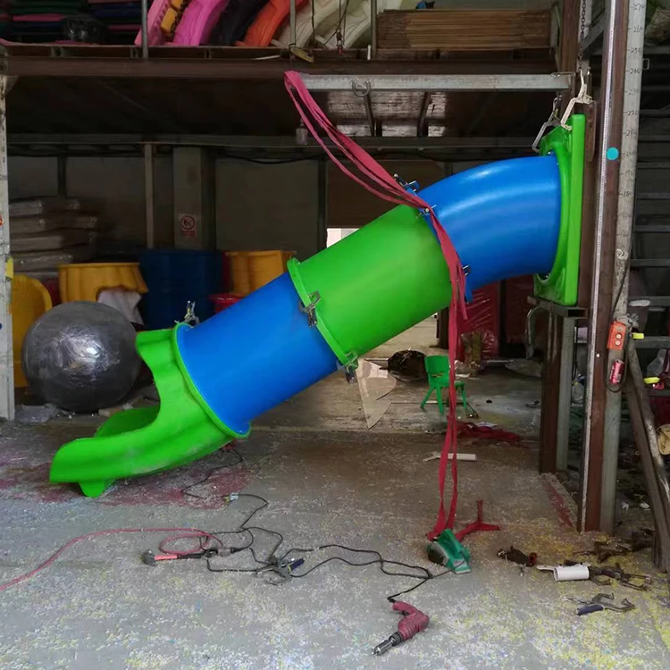 

Детская игровая площадка на открытом воздухе, 4 фута, комбинированная горка, красочная пластиковая прямая трубка для парков