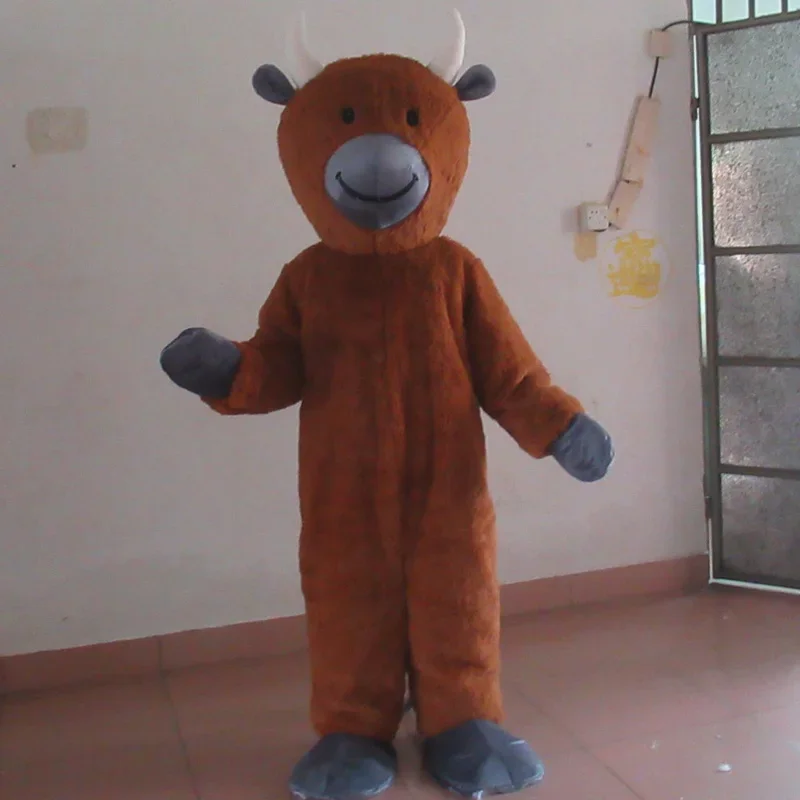 Adult Brown Bull Mascot Costume