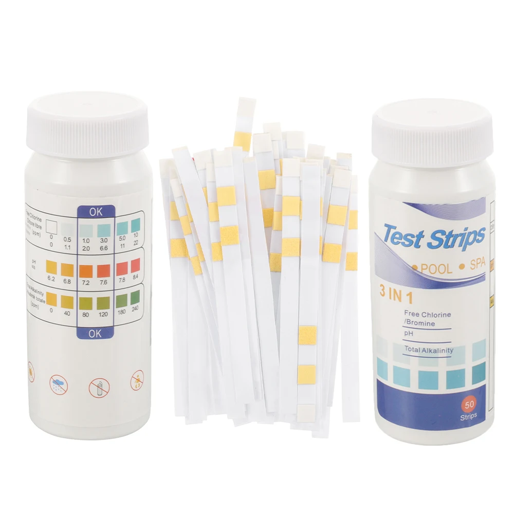 

100 Pcs Test Paper Spa Tub Swimming Pool Test Paper Chlorine Hardness PH Strips Swimming Pool Kit Above Ground Meter
