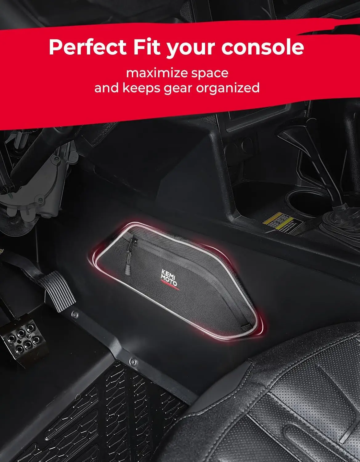 Bolsa de armazenamento para console UTV compatível com modelos Polaris General 1000/4 e XP 1000 de 2016 a 2025