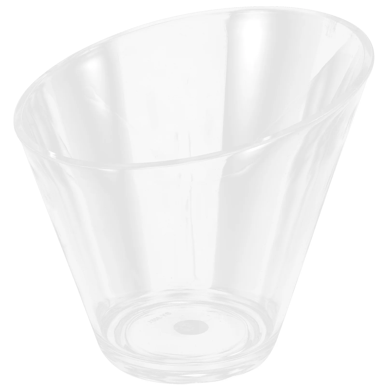 وعاء سلطة مائل من الأكريليك مقاس 19 سم، حاوية تقديم الطعام الشفافة للحلوى والفواكه والخضروات، وعاء الوجبات الخفيفة الشفاف، تصميم حديث