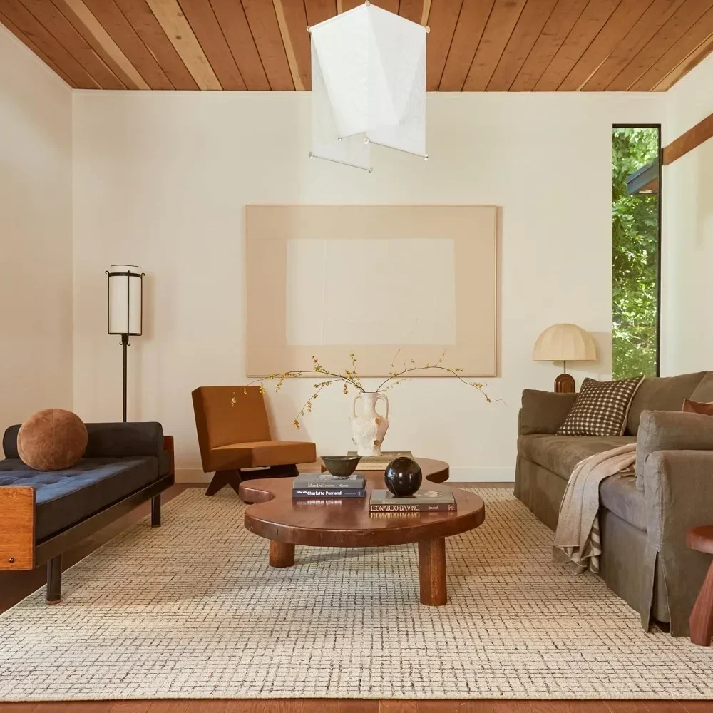 

Хит продаж: Ковер Melrose из шерсти в клетку, 2,28 x 2,90 м, в современном стиле фермерского дома, кремовый, для гостиной, спальни, офиса, прихожей