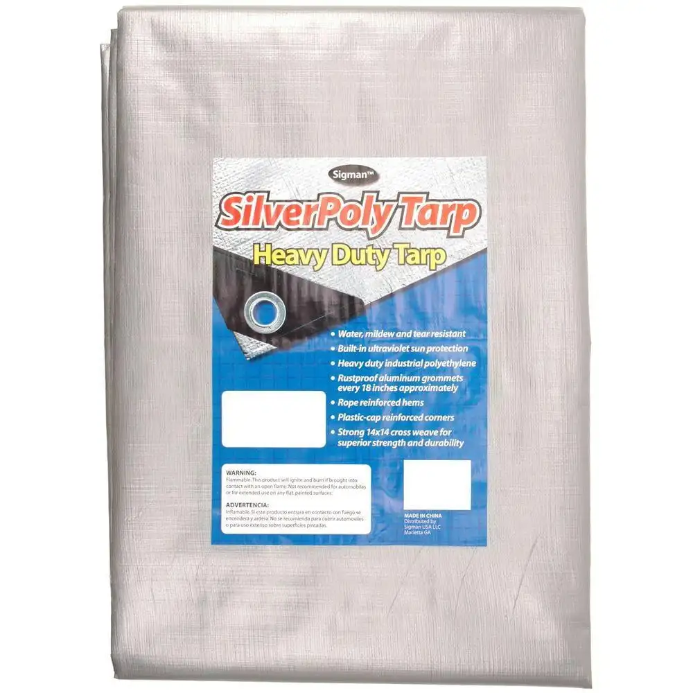 

Sigman 10' x 10' Silver Heavy Duty Tarp