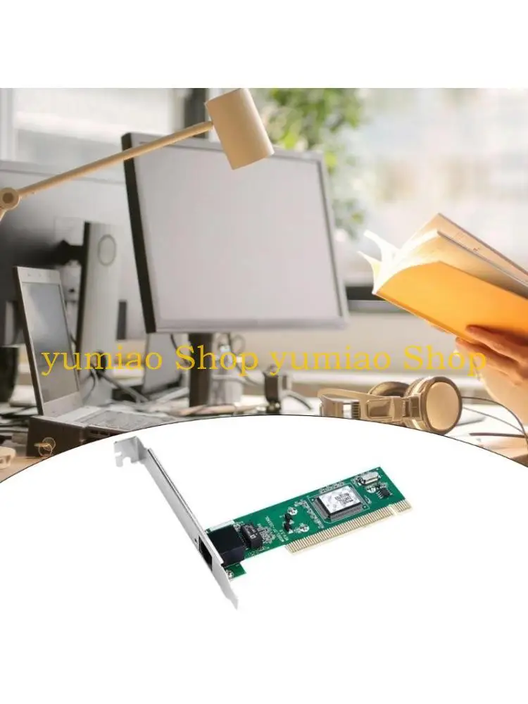 587B Rtl8139 PCI Ethernet Networking Card for Desktop PCs Plugs and Play 100Mbps Speed