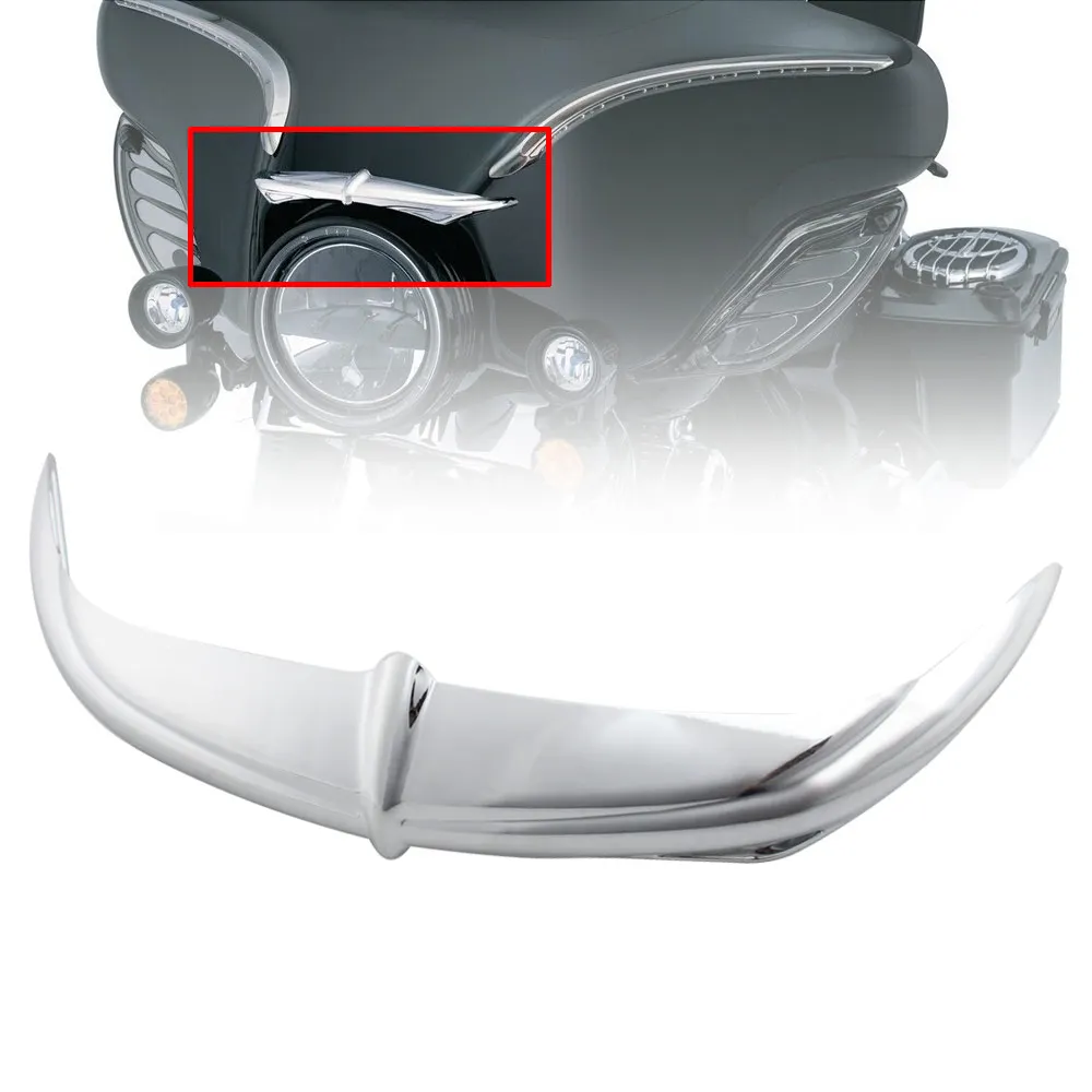 

Motorcycle Accessories Bat Brow Fairing Trim Headlamp Eyebrow Eyelid Sticker For Harley Electra Glide Street Glide Trike 96-13