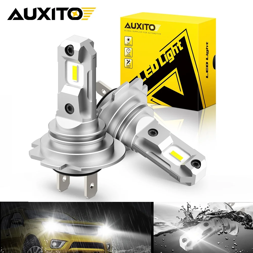 AUXITO 2Pcs 12000LM H7 Led Headlight Bulb Fanless Car Light For VW Passat Golf 7 Polo Audi A4 B8 B6 A3 8P Q7 Mazda 5 3 BK CX7