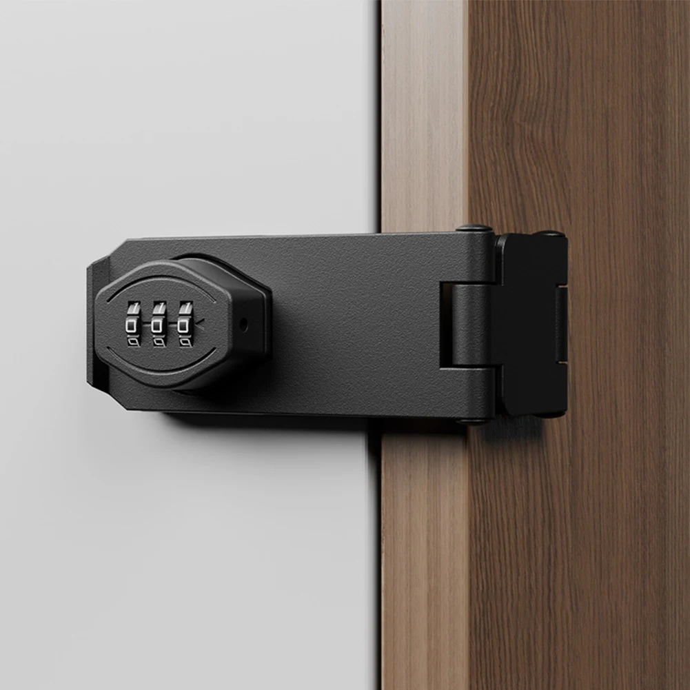 Folding Security Combination Lock 41*39mm Easy Installation Iron Versatile Application With Screws And Glue High-quality
