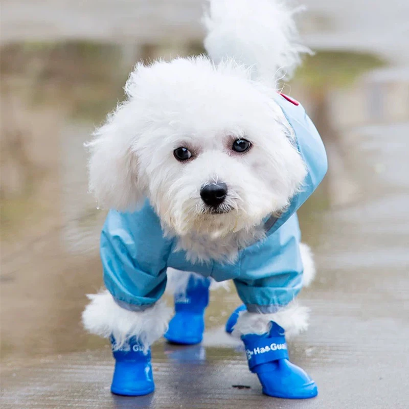 

4PCS/Set Shoes Dog Rain Shoes Anti-slip Waterproof Outdoor Footwear Socks Foot Cover Protect Dogs Paw Outdoor Boots Pet Supplies