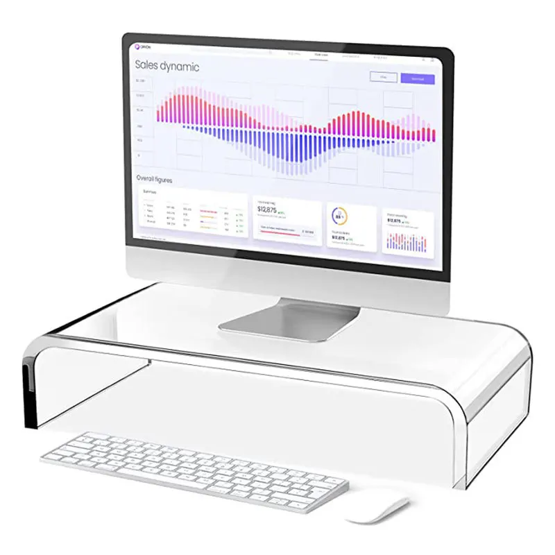 Computer stand Monitor stand Transparent acrylic computer stand Simple desk storage shelf Notebook shelf