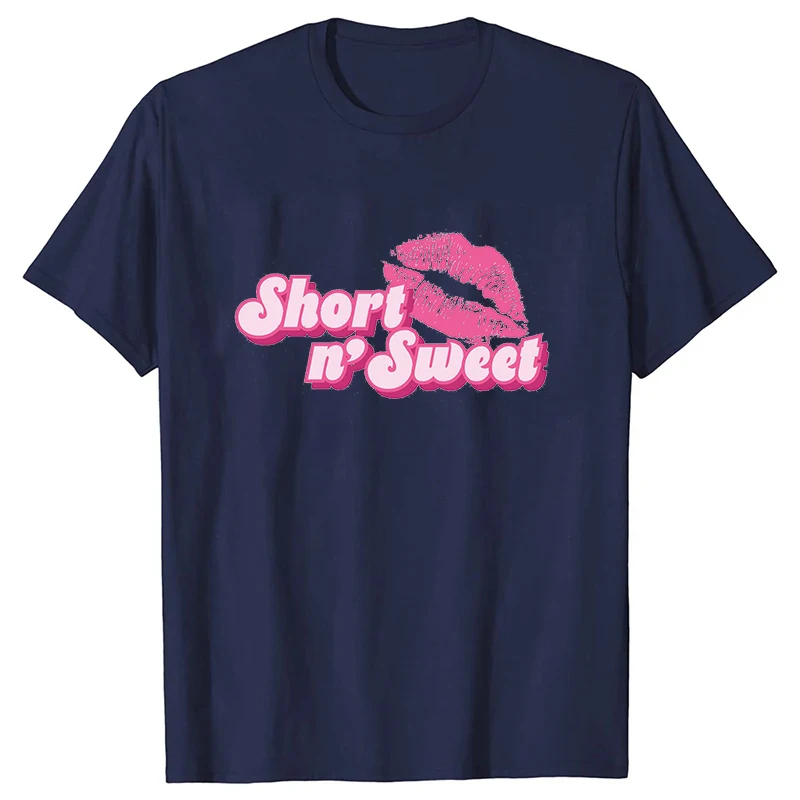 Short 'n Sweet Pattern Herren Damen T-Shirts Kurzarm Harajuku Unisex Fun Tees Sommertrend Große Größen Rundhals-Paar-Tops – Detail 5