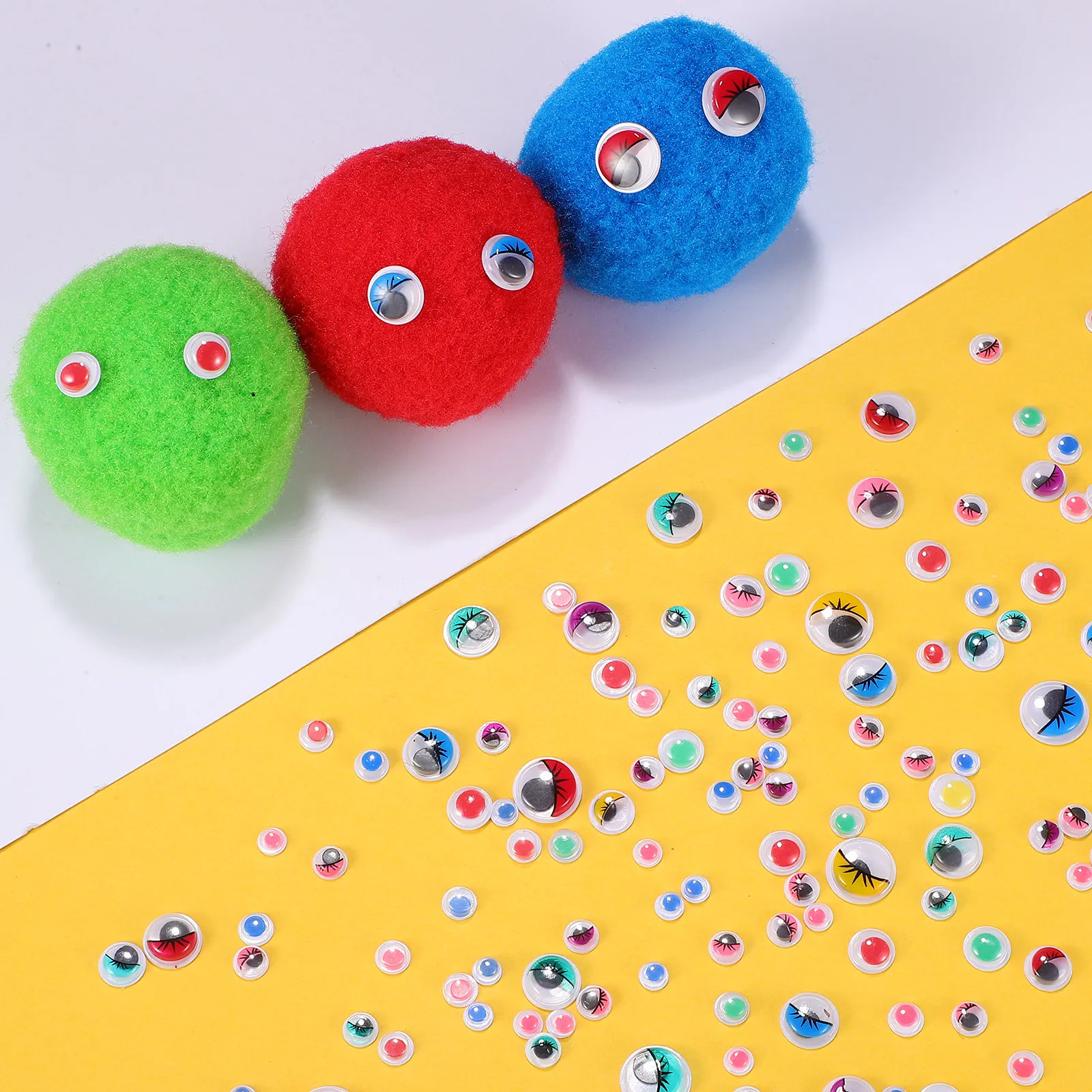 

600Pcs Colorful Eye Stickers Small Wiggle Eyes for DIY Crafts Scrapbooking Cards Self-Adhesive Moving Eyes for Fun Projects