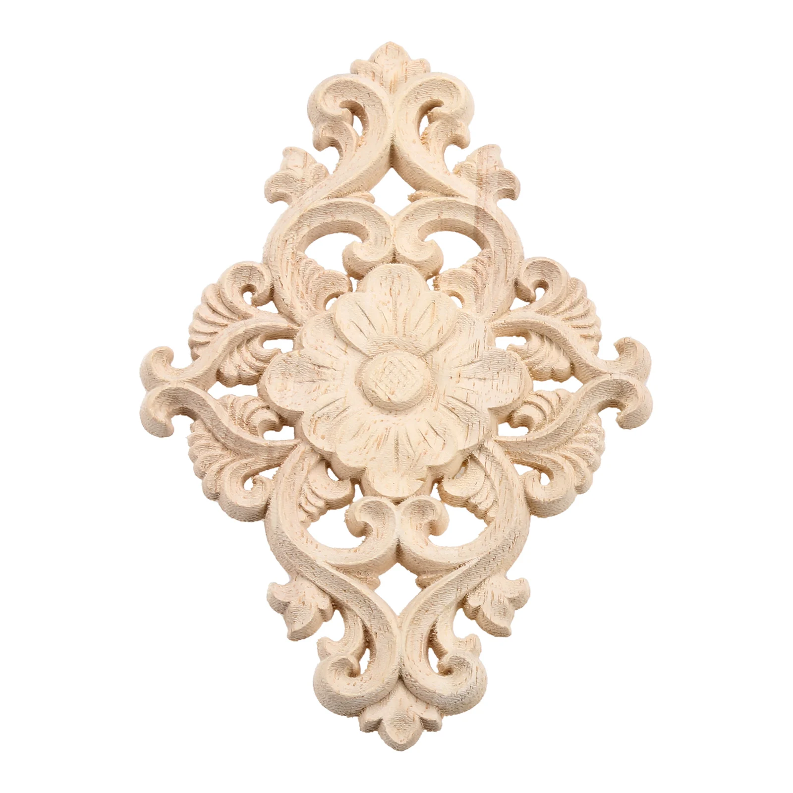 Calcomanías decorativas de madera para muebles, calcomanías de centro sin pintar para armario, vestidor, cama, puerta, pared, techo, proyecto de bricolaje para el hogar, 2 piezas