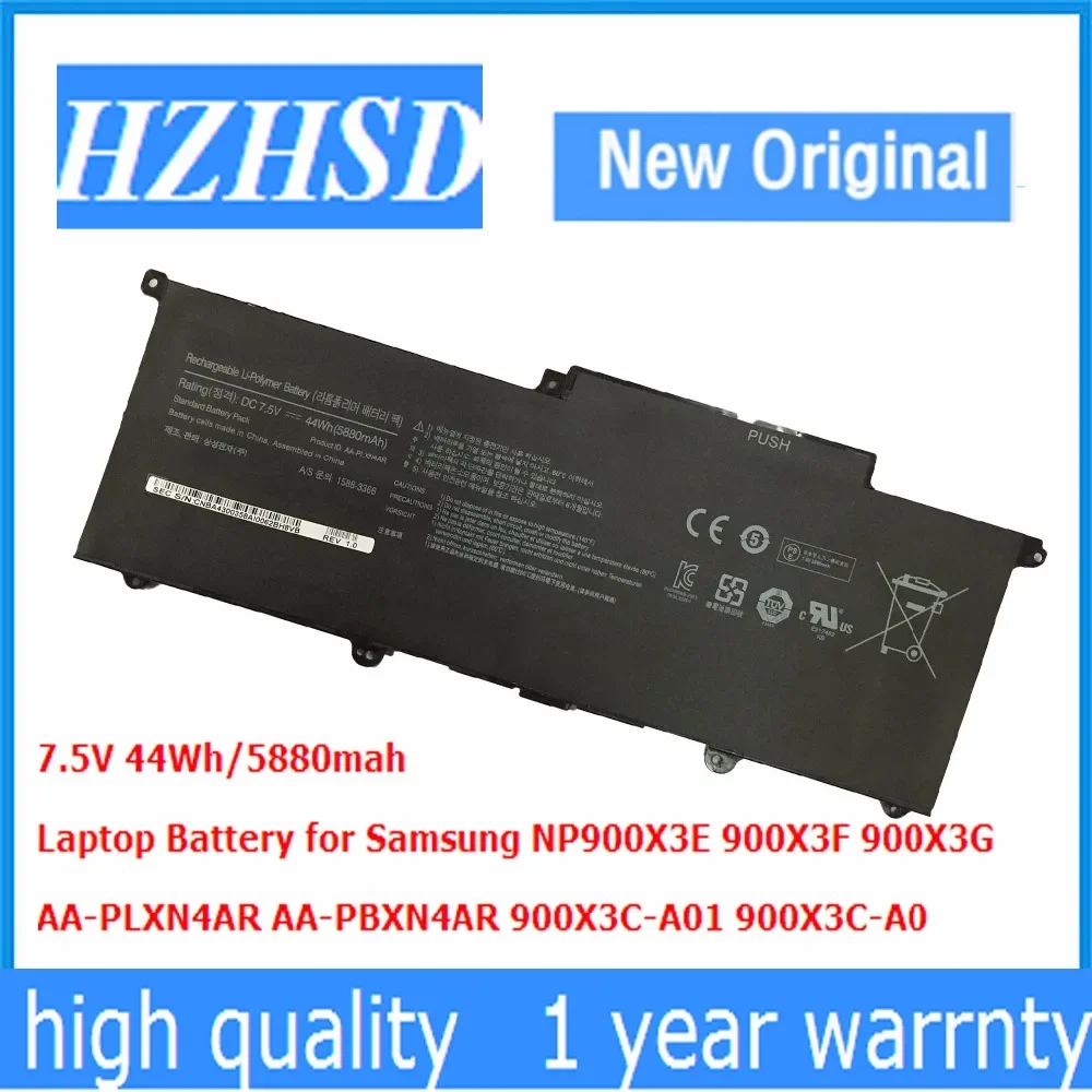 7.5V 44Wh New Original AA-PLXN4AR Laptop Battery for Samsung NP900X3E 900X3F 900X3G AA-PBXN4AR 900X3C