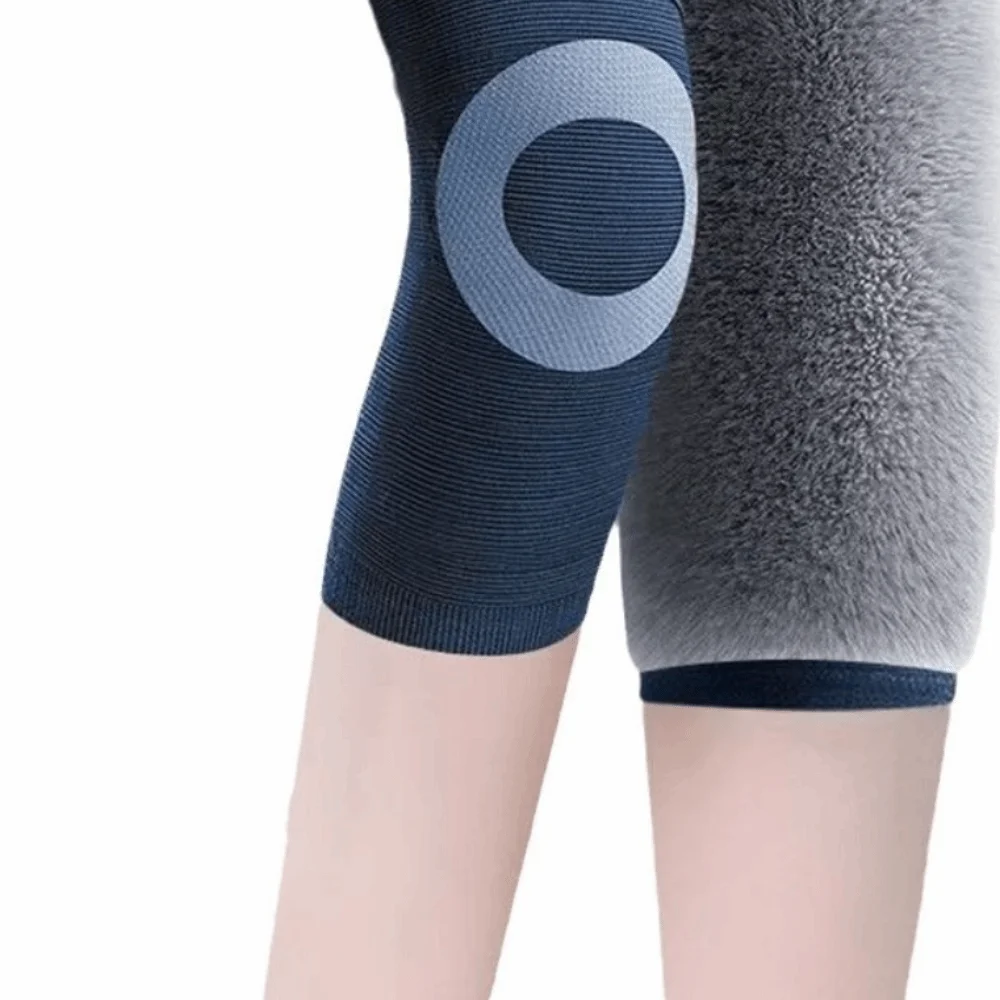 Daily Warm Thickened Knee Pads Elastic Windproof Elderly Leg Sleeve Coldproof Plus Velvet Knee Warmers Unisex