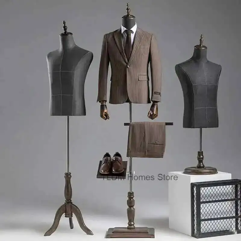 

Half-length Window Store Clothing Mannequin Props Men Suit Dress Fake Mannequin Full-body Fashion Mannequin Display Stand