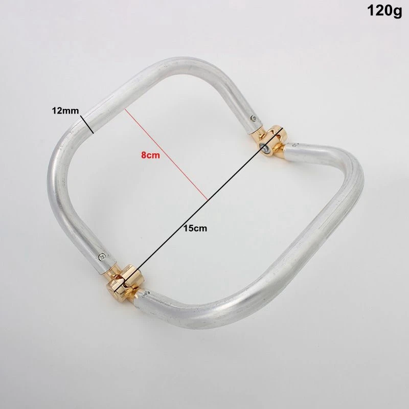 Big Size Bag Purse Frame Aluminium Tube DIY Bag Metal Hardware Handmade Materials Women Cloud Clutch Bag Accessories