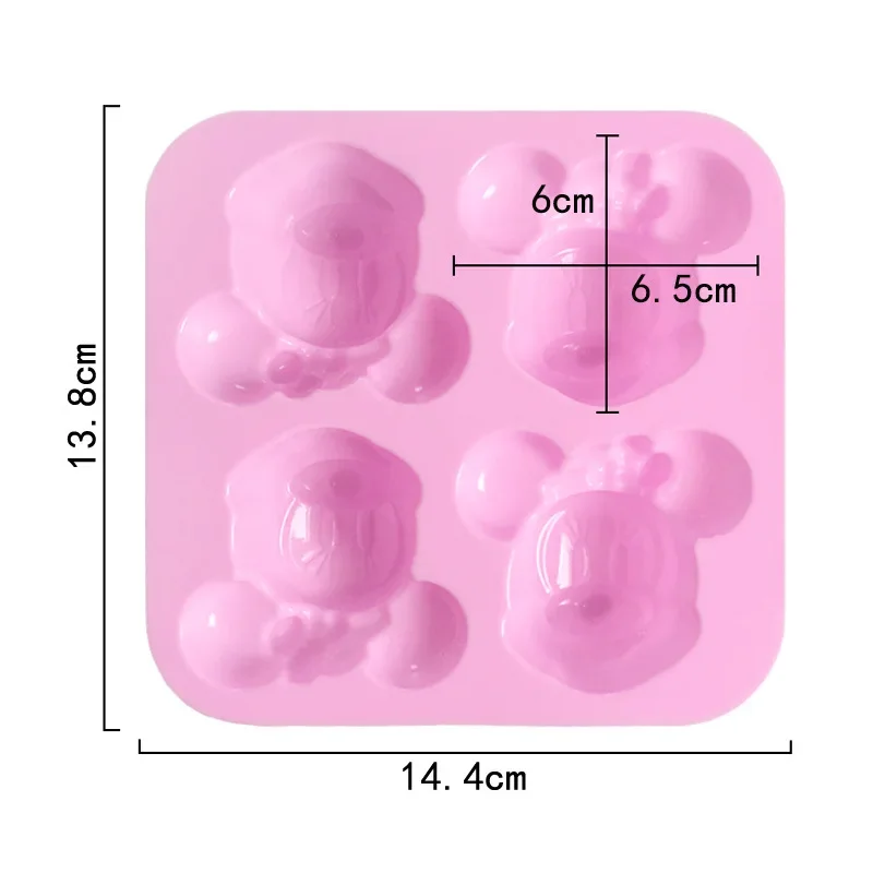 Novo modelo minnie mickey figuras de anime lilo ponto molde de silicone bolo biscoitos ferramenta ponto bonecas 3d brinquedos diy presentes de natal