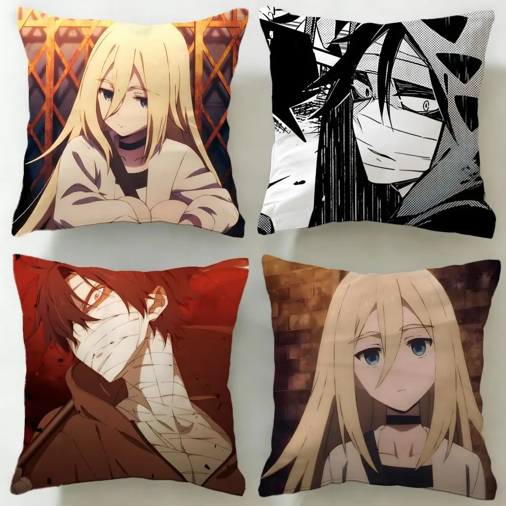 Popular Anime Angels of Death Cushion Cover Soft & Easy-Wash Pillow Case – Versatile for Couch, Bed, Travel and Office