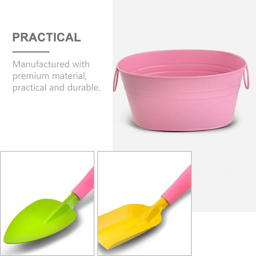 

Kids Toys Garden Tool Set Outdoor Gardening Tools Funny Shovels Mini Child Planting Pink Parent-child