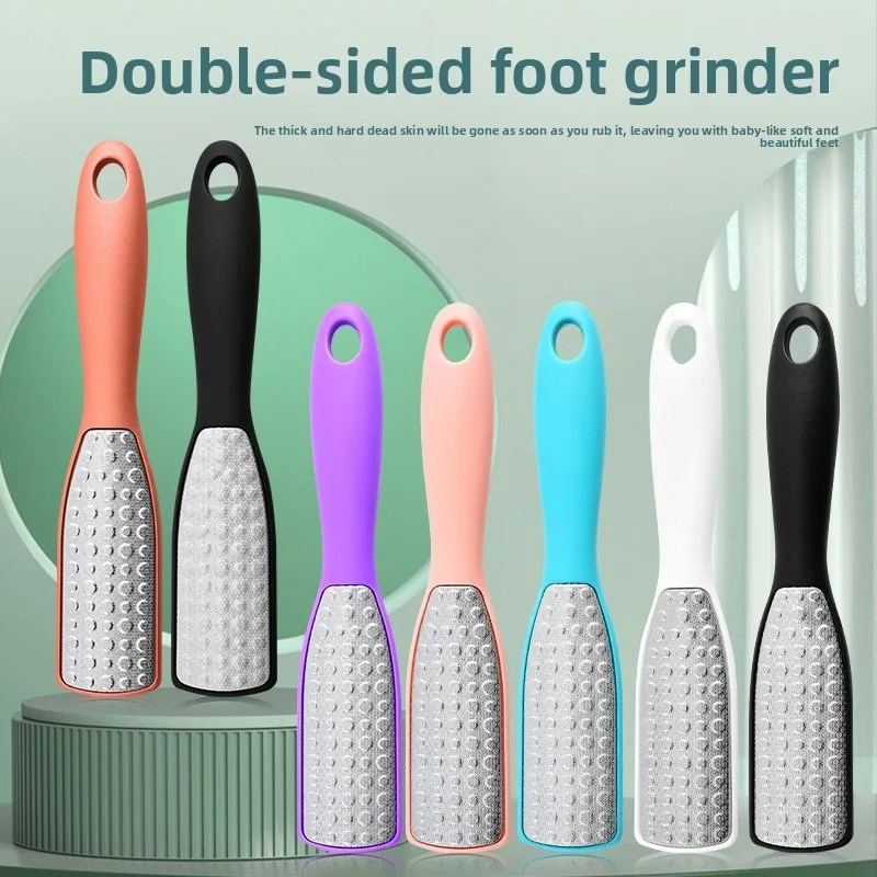 ​Stainless Steel Dual Sided Foot File Dead Skin Callus Remover Pedicure Scrubber Tool Wet Dry Use Professional Pedicure Tool​