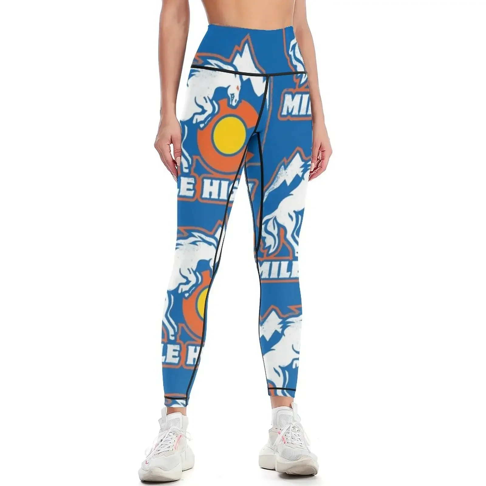 

Mile High Bronco Leggings legings for fitness gym womans Women's gym Clothing fitness Womens Leggings