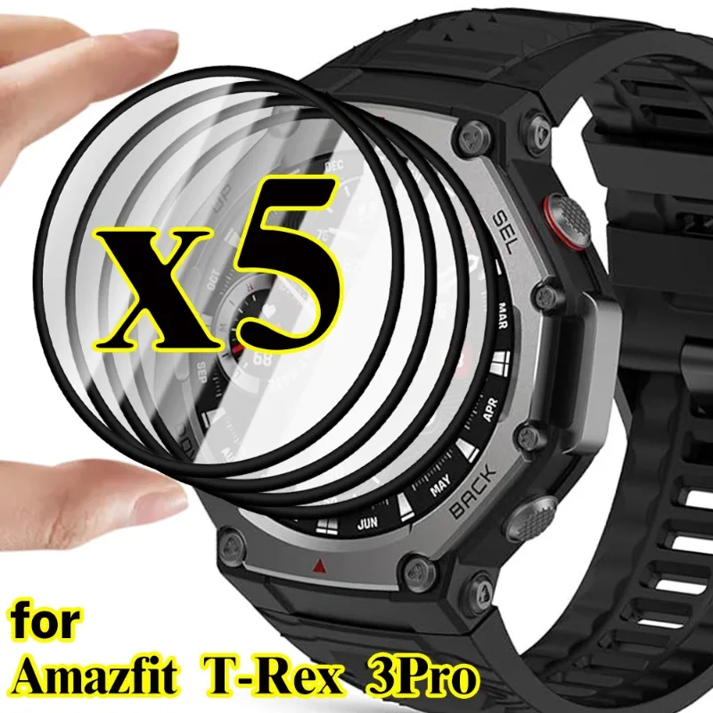 

1-5 шт. для Huami Amazfit T-Rex 3 Pro Smartwatch Защитная пленка для экрана Amazfit T Rex 3Pro HD Прозрачная мягкая защитная пленка из ПММА