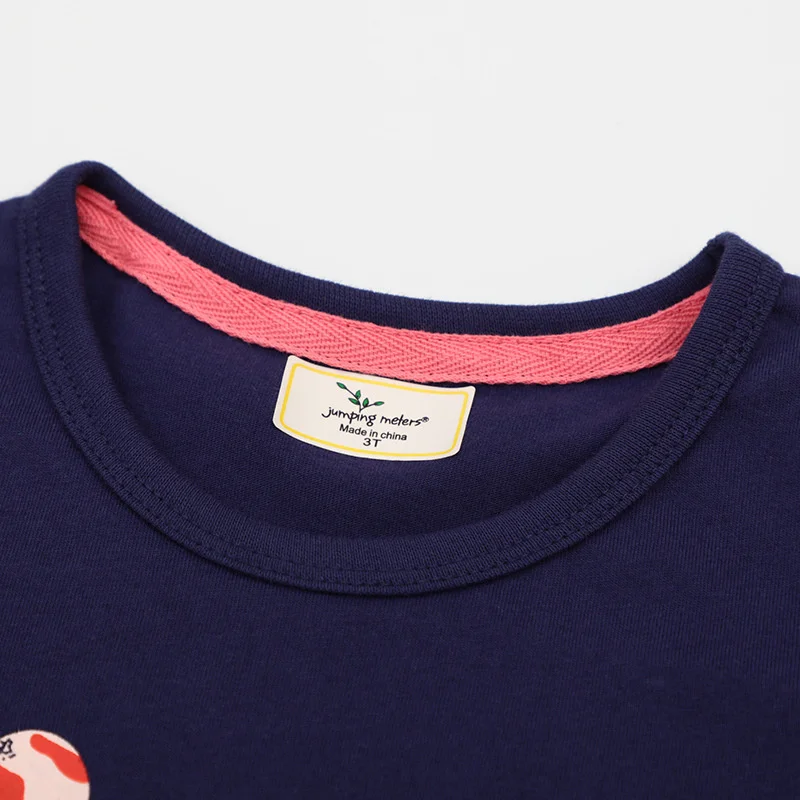 Jumping Meters Summer Princess Girls Dresses Space Embroidery Print Short Sleeve Hot Sleeve Kids Birthday Party Costume Frocks