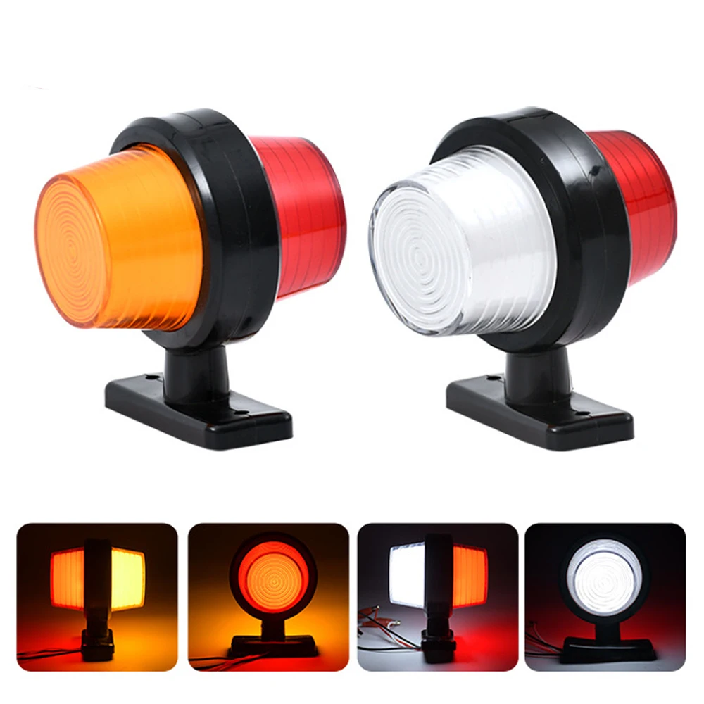 2pcs/4pcs 12V 24V LED Outline Side Marker Rear Turn Signal Light Clearance Indicator Warning Lamp Car Trailer Truck Lorry Van RV