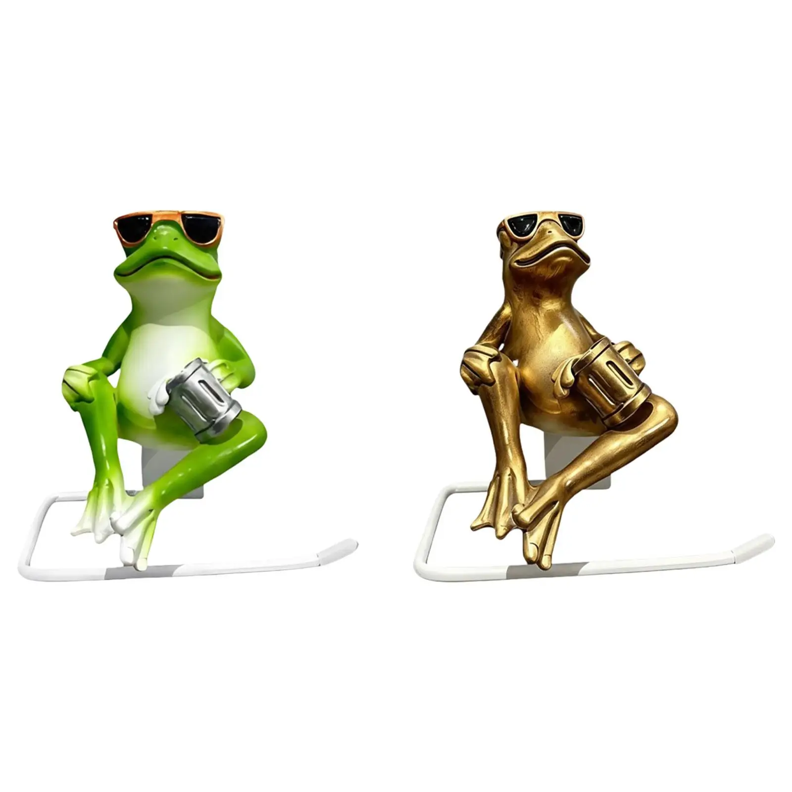 

Resin Toilet Paper Holder Stand Unique Frog Shape Tissue Roll Dispenser Bathroom Accessory for Farmhouse Gift Ideas