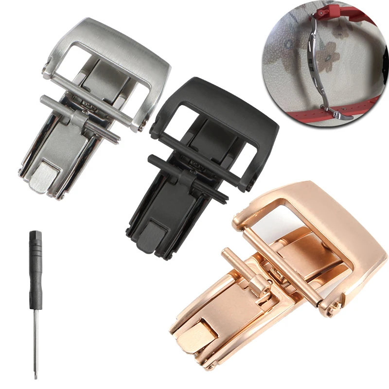 

18mm20mm solid stainless steel buckle Replace for Richard Watch Mille Folding Clasp RM strap Watchband Butterfly buckle