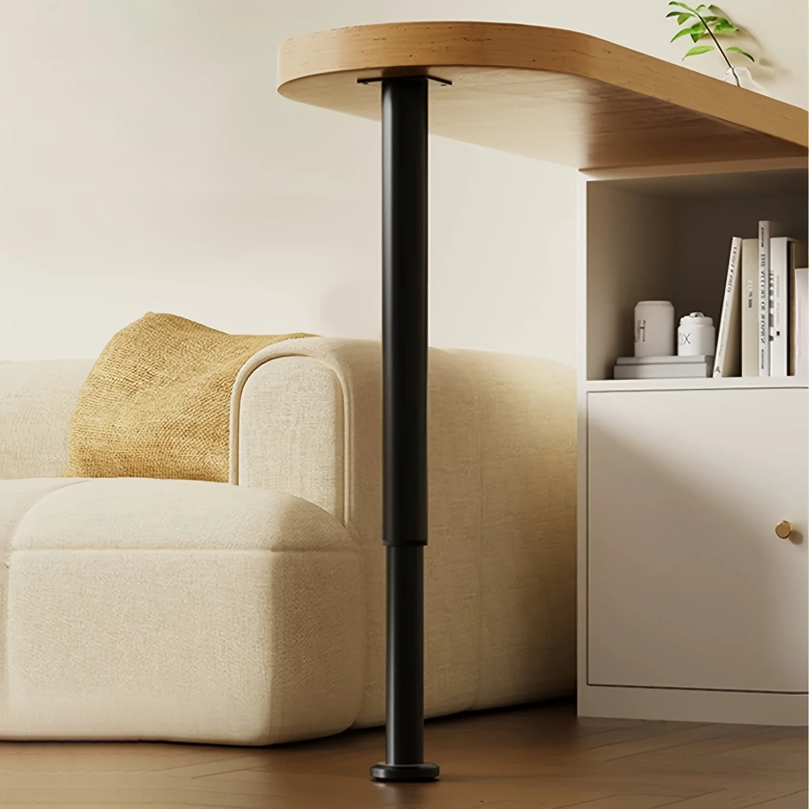 Sleek, Adjustable 72cm Metal Table Leg - Cylindrical Furniture Support for DIY Projects, Workbenches, Dining & Coffee Tables