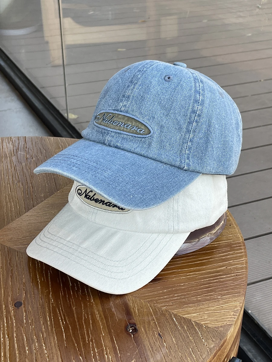 

Denim Outdoor Baseball Cap Female Alphabet Embroidery Couple Four Seasons Peaked Cap Men