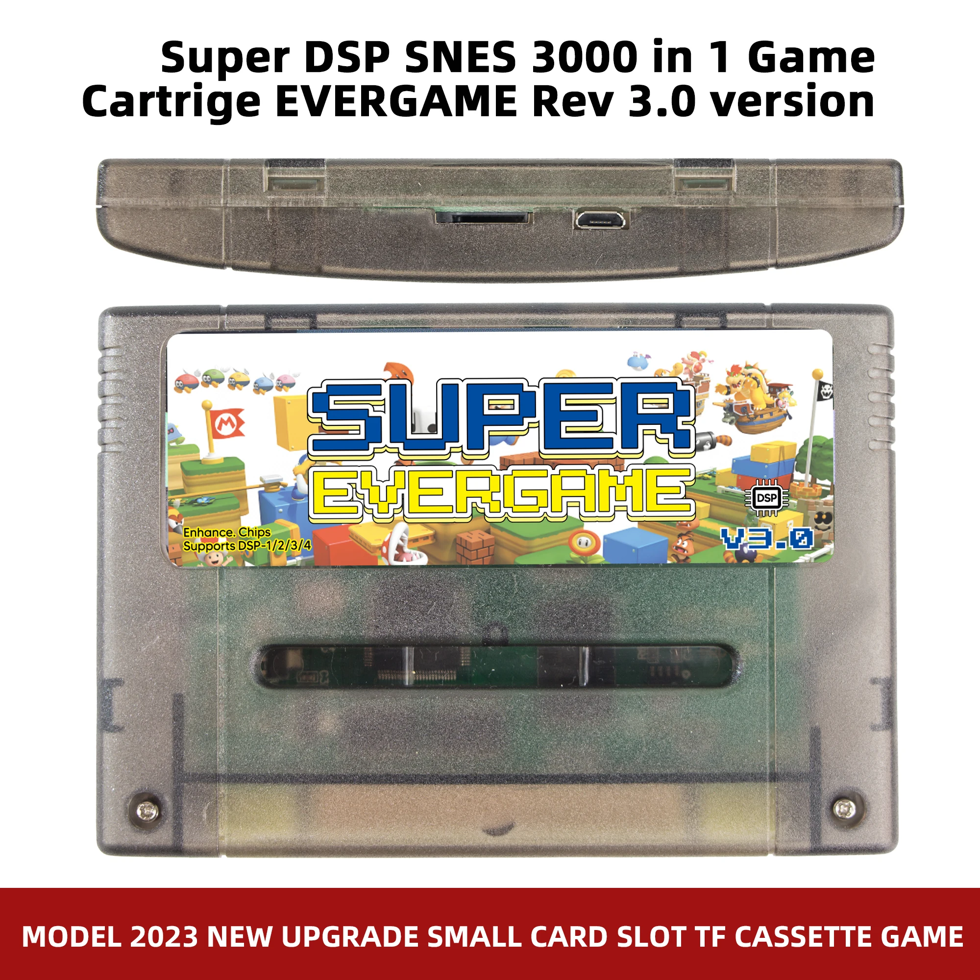 EverGAME 16-bit Programmable Game Cartridge Rev 3.0 Plug & Play Compatible with 16-bit Retro Systems NTSC/PAL Stable & Durable