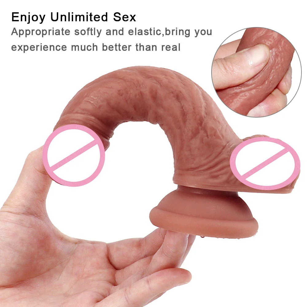 Small Realistic 3cm Dildo With Suction Cup AnalDildo For Women Adult Sex Toys Female Masturbator Soft Silicone Dick Sex Product