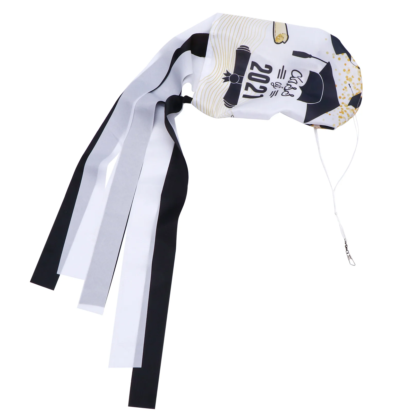 

1Pcs Graduation Season Windsock Polyester Durable Outdoor Hanging Decoration Colorful Ribbon Flying Wind Flag Flag Windsock
