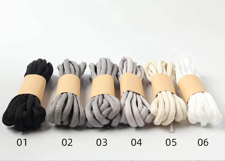 2025 New Flat Semicircular Shoelaces for Women's Sneakers Strap 160/180cm Black Grey Off-White Accessorie for Nike/Arctery