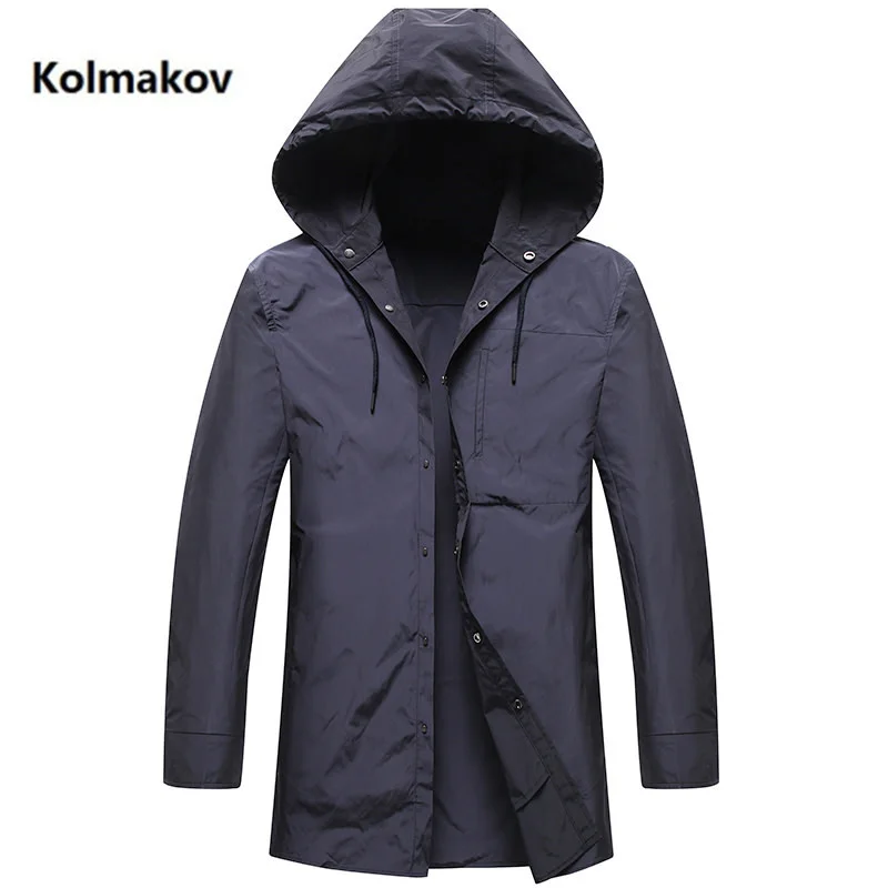 

KOLMAKOV Long style coat Men 2024 spring Business male Trench Coat Men's Casual Windbreakers Male Good Quality Jackets men M-3XL