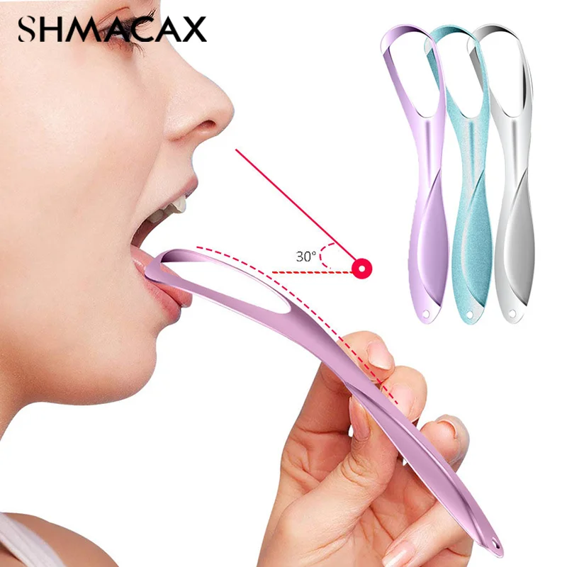 

Tongue Scraper Cleaner Brush Bad Breath Removal Cleaning Stainless Steel Coated Tongue Toothbrush Oral Hygiene Care Tools