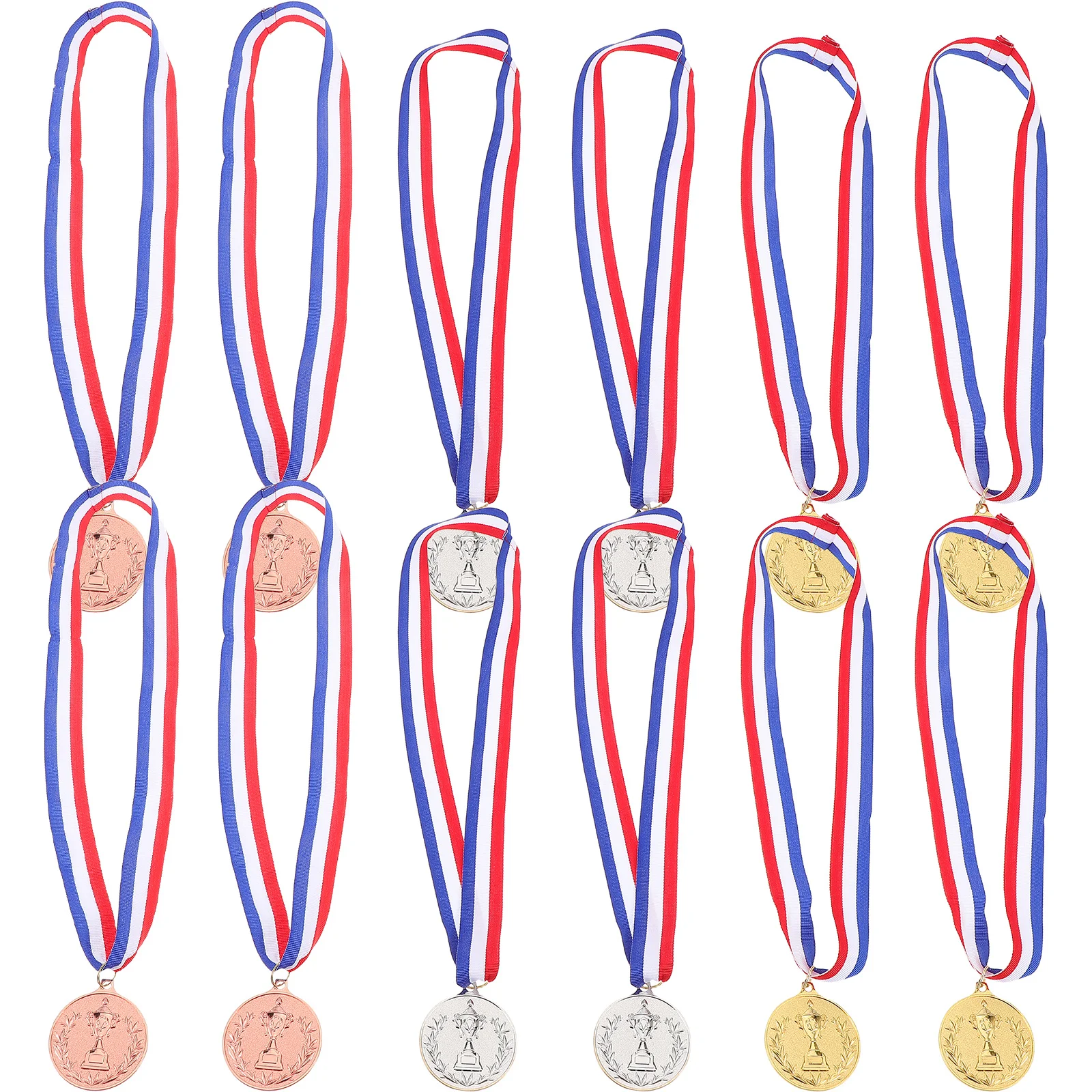 

12pcs Gold Silver Bronze Award Medals For Adults Metal Winner Medals School Sports Kindergarten Ceremonies Resistant Fade