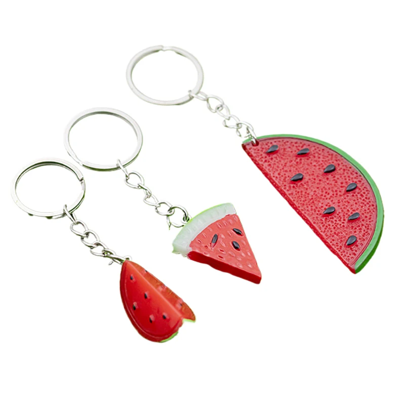 Simulation Watermelon Keychain Creative Summer Fruit Car Phone Bag Pendant Ornaments Gift