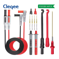 Cleqee Multimeter Test Lead Kit With Wire Piercing Probes 4mm Banana Plug Puncture Hook Probes Set For Electronics 1000V/20A